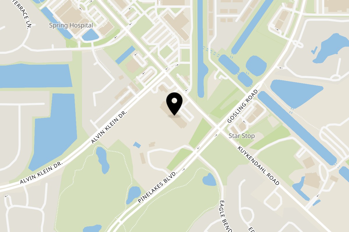 Map showing the location of Kohinoor Restaurant on 20423 Kuykendahl Rd Ste 300 in Spring